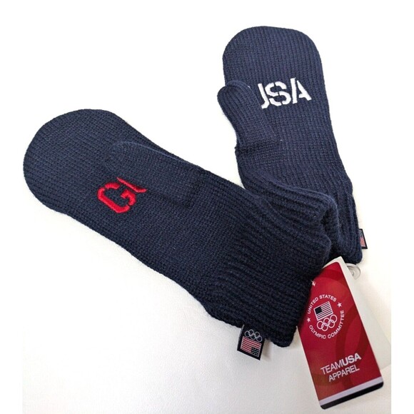 USA Official Olympics Paralymics Team USA Mittens GO Navy Blue Paris 2024 - Picture 3 of 8